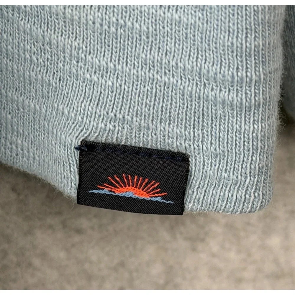Faherty Brand Striped Pullover Hoodie XXL Blue White 100% Cotton (read desc)